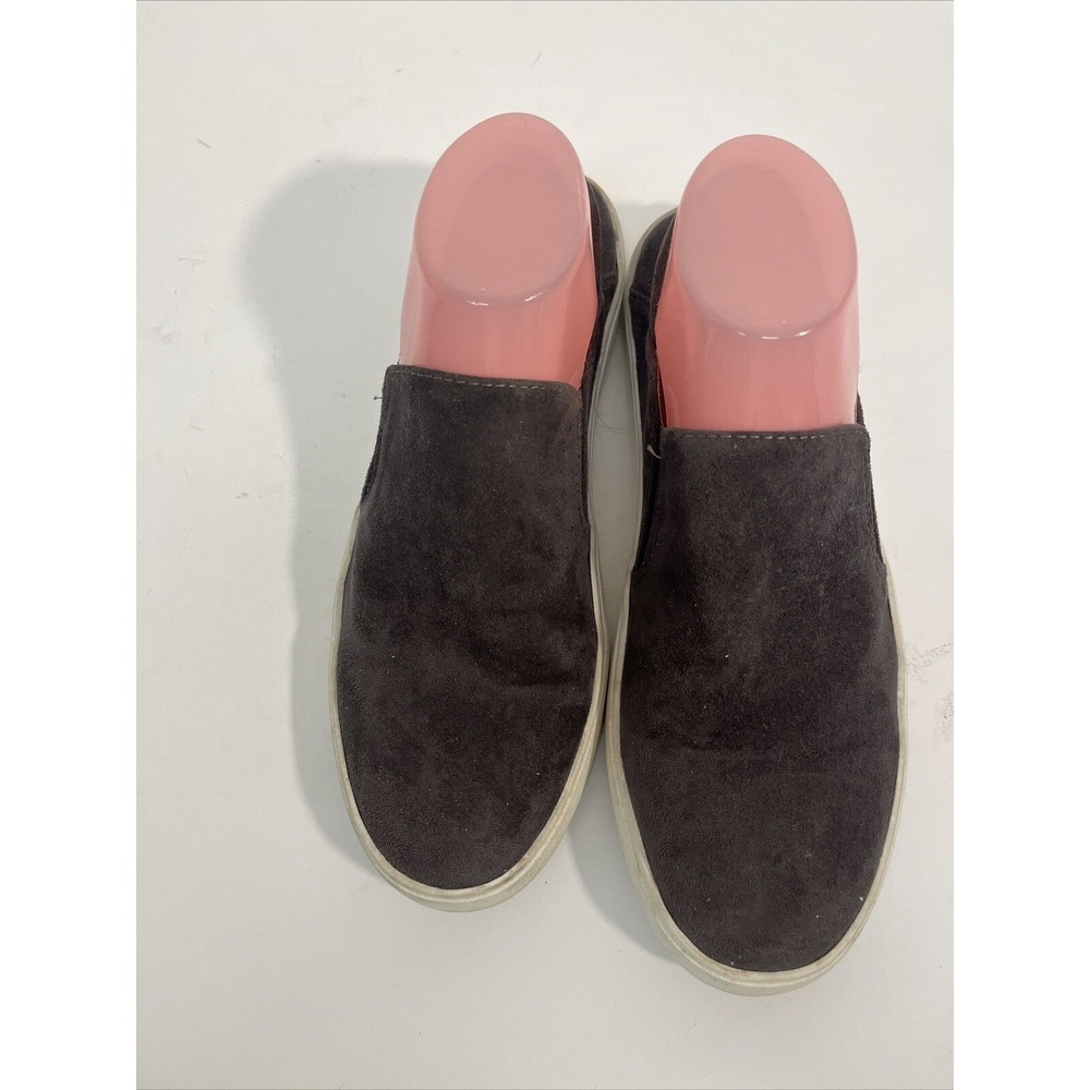 Steve Madden Womens Fayna Gray Suede Casual Comfort Slip On Shoe Size 9.5